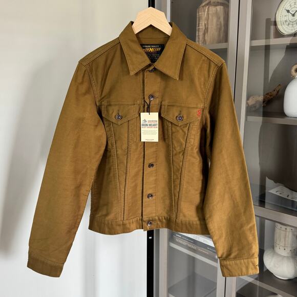 Iron Heart 12oz Whipcord Modified Type III Khaki Jacket L NEW IHJ-126-KHA Japan - Picture 2 of 7